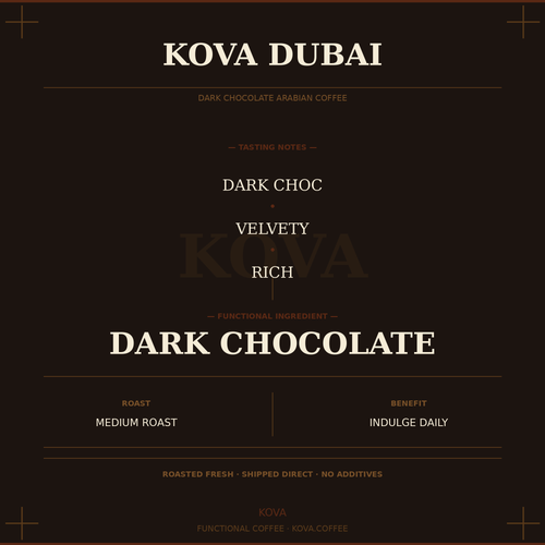 Kova Dubai — Dark Chocolate Arabian Coffee