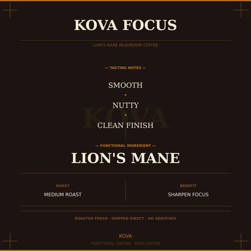Kova Focus — Lion's Mane Mushroom Coffee