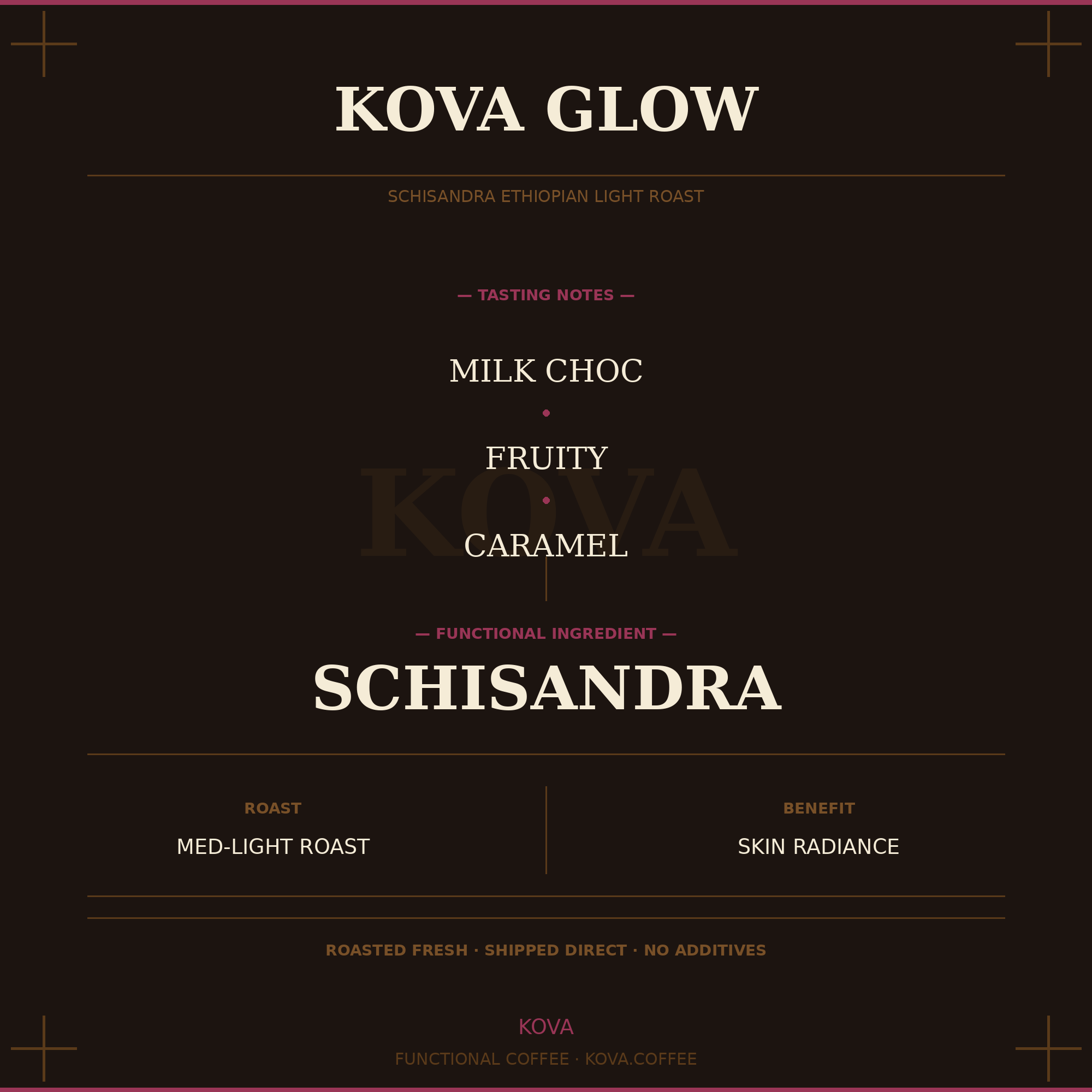 Kova Glow — Schisandra Ethiopian Light Roast